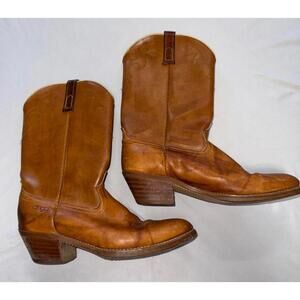 Vintage Dingo Men's Tan Brown Leather Cowboy Western Boots